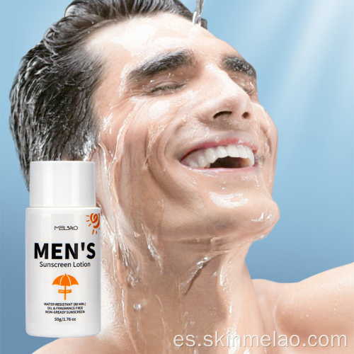 Antihrinkle hidratante SPF 50 masculina de la loción de protección solar